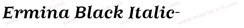 Ermina Black Italic字体转换